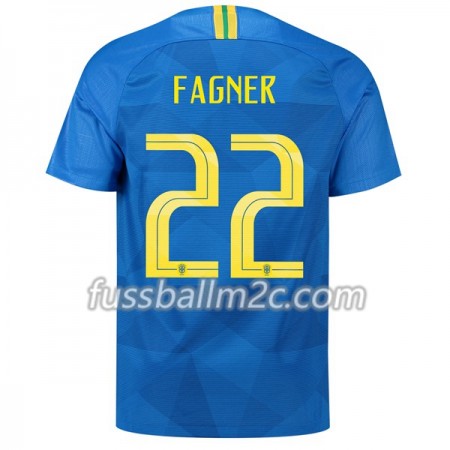 Fußballtrikots Brasilien Fagner 22 Auswärts Trikotsatz WM 2018